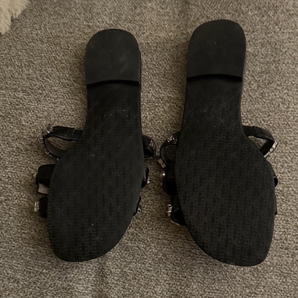 Sam Edelman Black Crystal Embellished Sandals - Picture 3 of 5